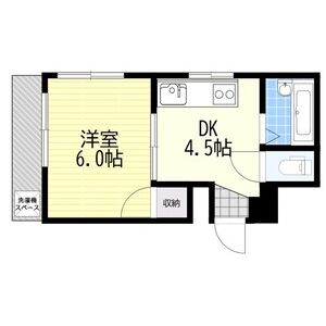 1DK 間取り図
