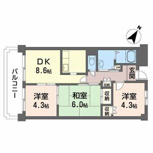 3DK 間取り図