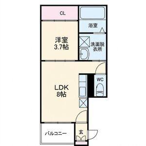 1LDK 間取り図