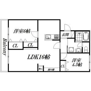 2LDK 間取り図