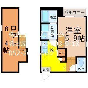 1K 間取り図