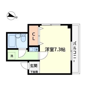 1K 間取り図