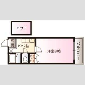 1K 間取り図