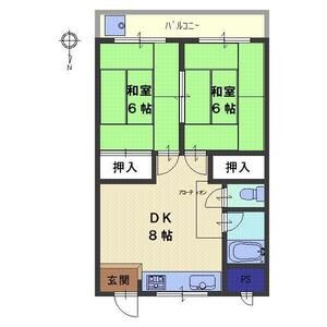 2DK 間取り図