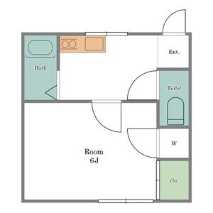 1DK 間取り図