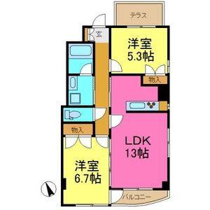 2LDK 間取り図