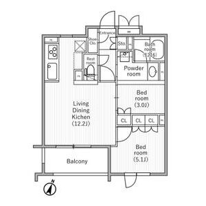 2LDK 間取り図