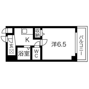 1K 間取り図