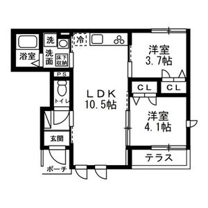2LDK 間取り図
