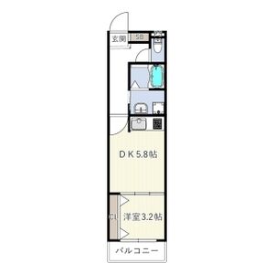 1DK 間取り図