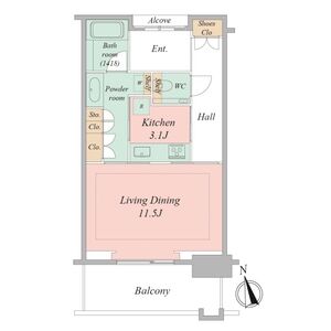 1K 間取り図
