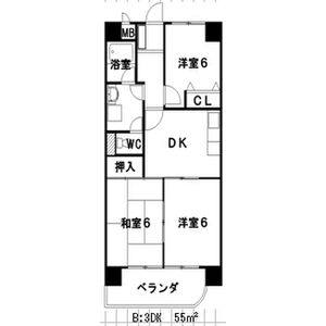 3DK 間取り図