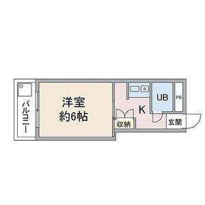 1K 間取り図