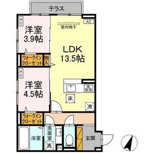 2LDK 間取り図