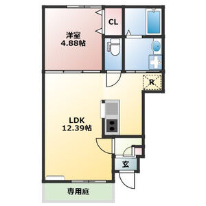1LDK 間取り図