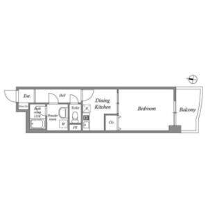 1DK 間取り図