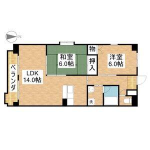 2LDK 間取り図