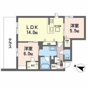 2LDK 間取り図