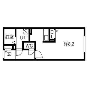 1K 間取り図