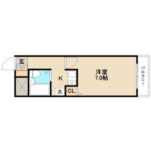 1K 間取り図