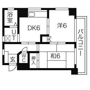 2DK 間取り図