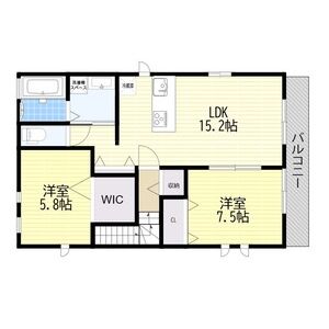 2LDK 間取り図