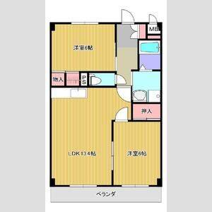 2LDK 間取り図