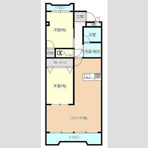 2LDK 間取り図