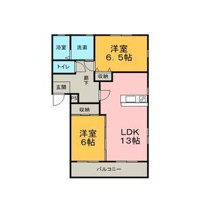 2LDK 間取り図