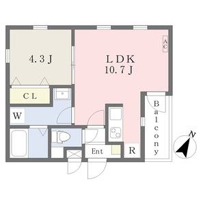 1LDK 間取り図