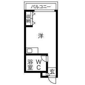 ワンルーム 間取り図