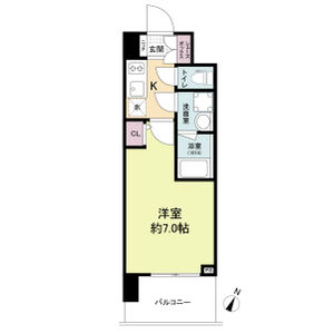 1K 間取り図