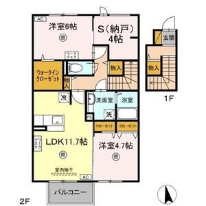 2LDK 間取り図