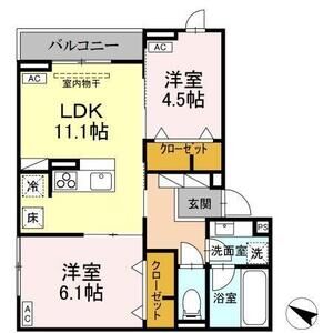 2LDK 間取り図