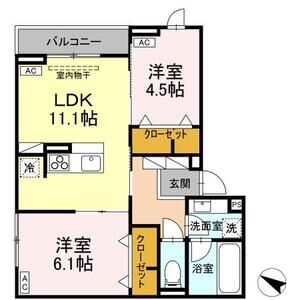 2LDK 間取り図