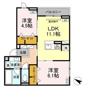 2LDK 間取り図
