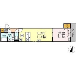1LDK 間取り図