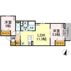 2LDK 間取り図