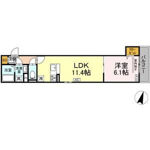 1LDK 間取り図