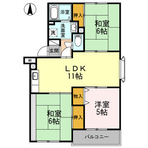 3LDK 間取り図