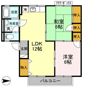 2LDK 間取り図