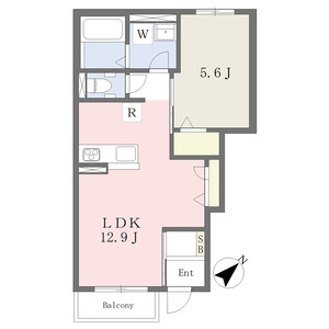 1LDK 間取り図