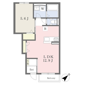 1LDK 間取り図