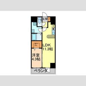 1LDK 間取り図