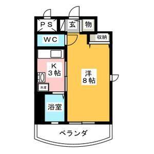 1K 間取り図
