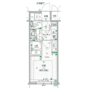1K 間取り図