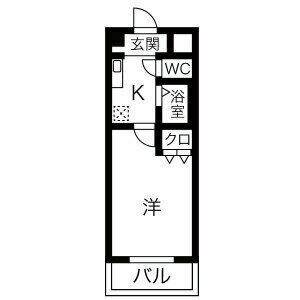1K 間取り図