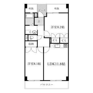 2LDK 間取り図