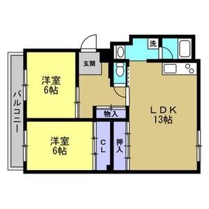 2LDK 間取り図