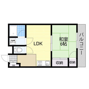 1DK 間取り図